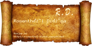 Rosenthál Diána névjegykártya